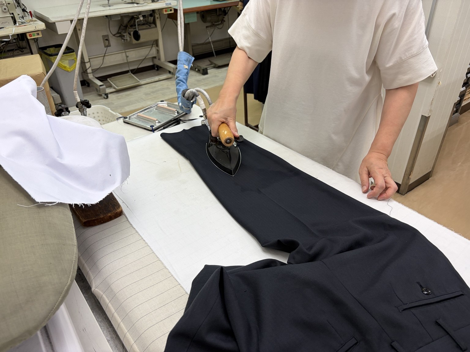 制服のアイロン仕上げ