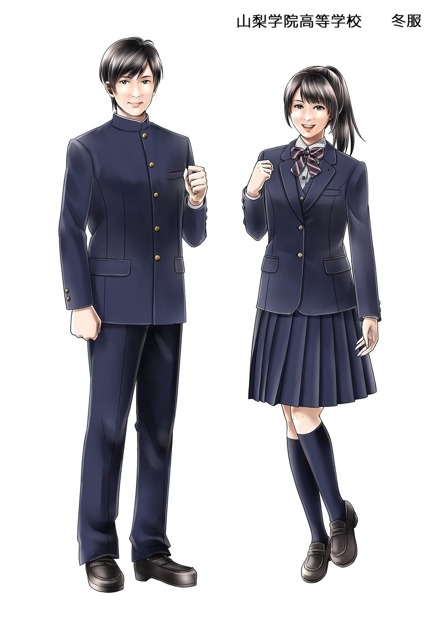 学院中・高校の現行制服イラスト